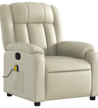 Massagesessel Creme Kunstleder