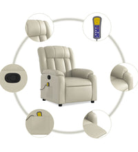 Massagesessel Creme Kunstleder