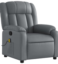 Massagesessel Grau Kunstleder