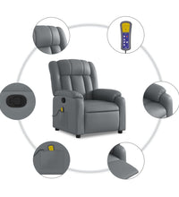 Massagesessel Grau Kunstleder