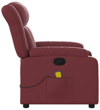 Massagesessel Weinrot Kunstleder