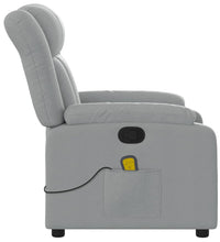 Massagesessel Hellgrau Stoff