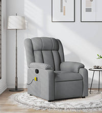 Massagesessel Hellgrau Stoff