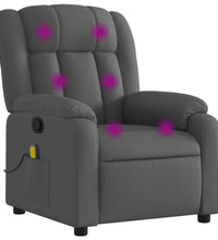 Massagesessel Dunkelgrau Stoff