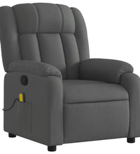 Massagesessel Dunkelgrau Stoff