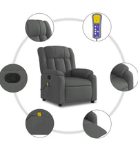 Massagesessel Dunkelgrau Stoff