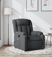 Massagesessel Dunkelgrau Stoff
