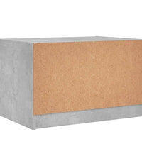 Couchtisch mit Glastüren Betongrau 68x50x42 cm