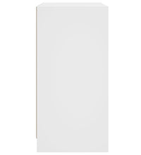 Beistellschrank mit Glastüren Weiß 68x37x75,5 cm