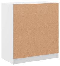 Beistellschrank mit Glastüren Weiß 68x37x75,5 cm