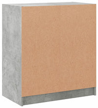 Beistellschrank mit Glastüren Betongrau 68x37x75,5 cm