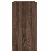 Beistellschrank mit Glastüren Braun Eichen-Optik 68x37x75,5 cm