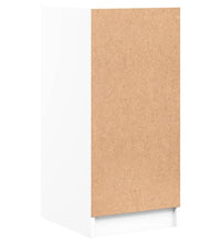 Beistellschrank mit Glastüren Weiß 35x37x75,5 cm