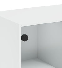 Couchtisch mit Glastüren Weiß 102x50x42 cm