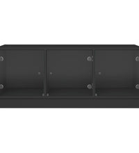 Couchtisch mit Glastüren Schwarz 102x50x42 cm