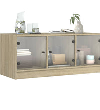 Couchtisch mit Glastüren Sonoma-Eiche 102x50x42 cm