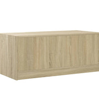 Couchtisch mit Glastüren Sonoma-Eiche 102x50x42 cm