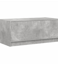 Couchtisch mit Glastüren Betongrau 102x50x42 cm