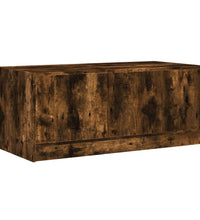 Couchtisch mit Glastüren Räuchereiche 102x50x42 cm