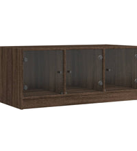 Couchtisch mit Glastüren Braun Eichen-Optik 102x50x42 cm