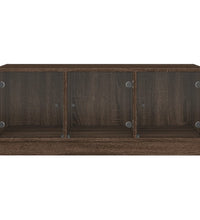 Couchtisch mit Glastüren Braun Eichen-Optik 102x50x42 cm