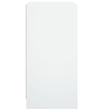 Beistellschrank mit Glastüren Weiß 68x37x75,5 cm