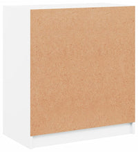 Beistellschrank mit Glastüren Weiß 68x37x75,5 cm