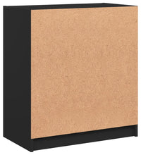 Beistellschrank mit Glastüren Schwarz 68x37x75,5 cm