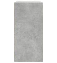 Beistellschrank mit Glastüren Betongrau 68x37x75,5 cm