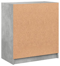 Beistellschrank mit Glastüren Betongrau 68x37x75,5 cm