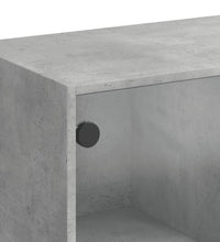 Beistellschrank mit Glastüren Betongrau 68x37x75,5 cm