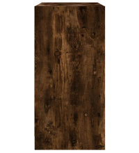 Beistellschrank mit Glastüren Räuchereiche 68x37x75,5 cm