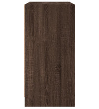 Beistellschrank mit Glastüren Braun Eichen-Optik 68x37x75,5 cm