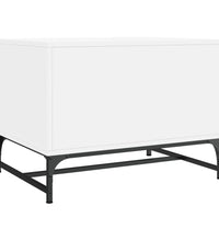 Couchtisch mit Glastüren Weiß 68,5x50x50 cm