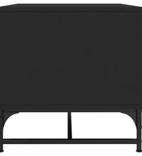 Couchtisch mit Glastüren Schwarz 68,5x50x50 cm