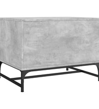 Couchtisch mit Glastüren Betongrau 68,5x50x50 cm