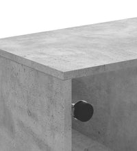 Couchtisch mit Glastüren Betongrau 68,5x50x50 cm