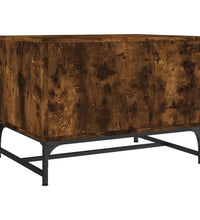 Couchtisch mit Glastüren Räuchereiche 68,5x50x50 cm