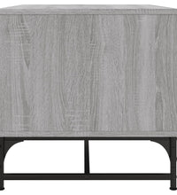 Couchtisch mit Glastüren Grau Sonoma 68,5x50x50 cm