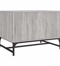 Couchtisch mit Glastüren Grau Sonoma 68,5x50x50 cm