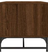 Couchtisch mit Glastüren Braun Eichen-Optik 68,5x50x50 cm