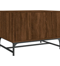 Couchtisch mit Glastüren Braun Eichen-Optik 68,5x50x50 cm