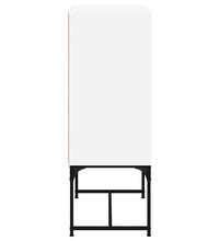 Beistellschrank mit Glastüren Weiß 69x37x100 cm