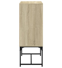 Beistellschrank mit Glastüren Sonoma-Eiche 69x37x100 cm