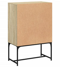 Beistellschrank mit Glastüren Sonoma-Eiche 69x37x100 cm