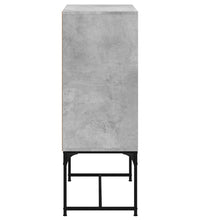 Beistellschrank mit Glastüren Betongrau 69x37x100 cm