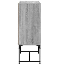 Beistellschrank mit Glastüren Grau Sonoma 69x37x100 cm