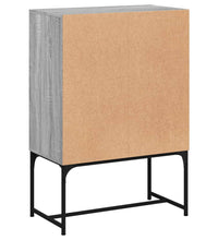 Beistellschrank mit Glastüren Grau Sonoma 69x37x100 cm