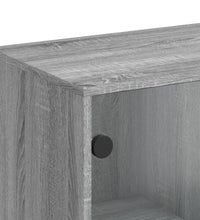 Beistellschrank mit Glastüren Grau Sonoma 69x37x100 cm