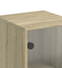 Beistellschrank mit Glastür Sonoma-Eiche 35x37x100 cm